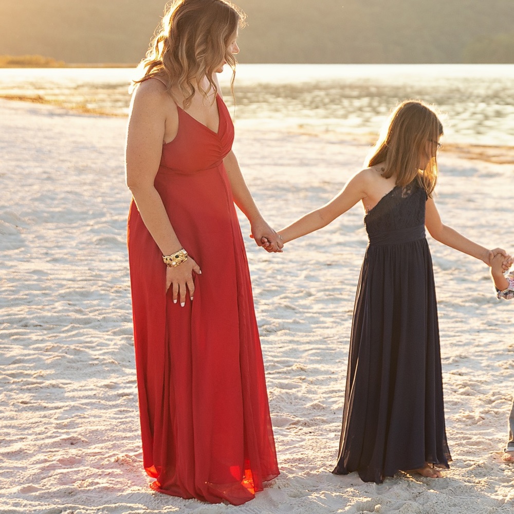 Womens red formal dress